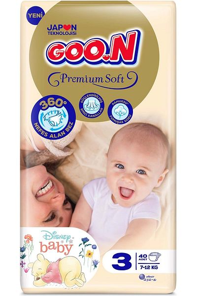 Goo.n Goon Premium Baby Diaper 3kg Midi 160 Pieces Jumbo Monthly Pkg