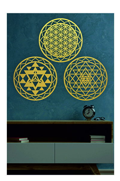 UNT 3 1Ü Sacred Geometry Set (Flower of Life, Sri Yantra and Merkaba)