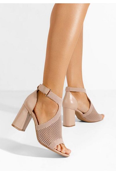 B T Shoes Sandale cu toc gros Oxiana kaki