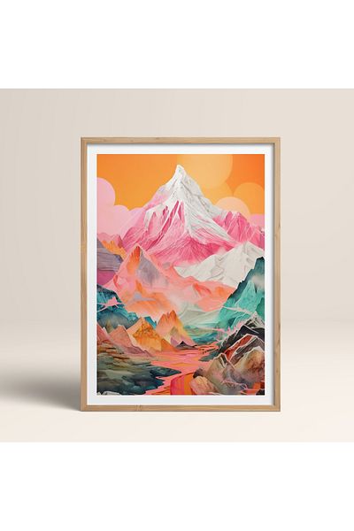 HOMEPACK Единична картина в дървена рамка, единичен плакат, картина TK/1065