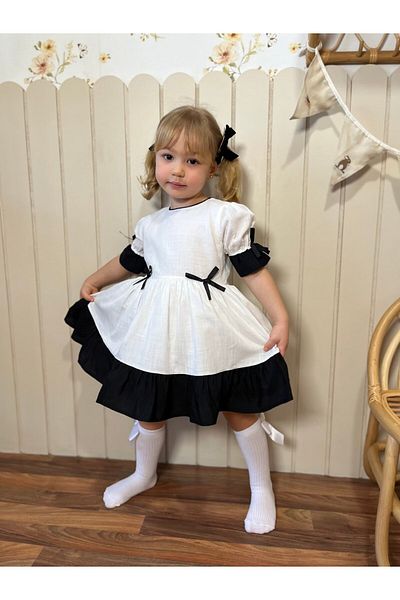 Pinkitokids Defne Girl Dress-Short Sleeve