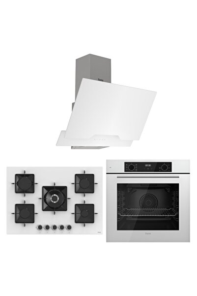 Ferre Flowart Florenz Pro Beyaz 3'lü Ankastre Set ( QBL63CB-SS036-D064 )