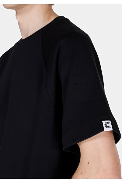 Colin's Comfort Fit Round Neck Plain Men's Black Short Sleeve T-Shirt