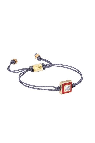 Juju Enamel Bracelet with Square Stones in the Middle