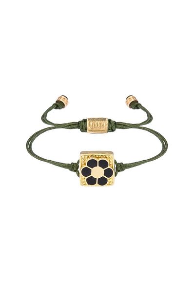 Juju Enameled Rope Bracelet with Flowers in the Middle