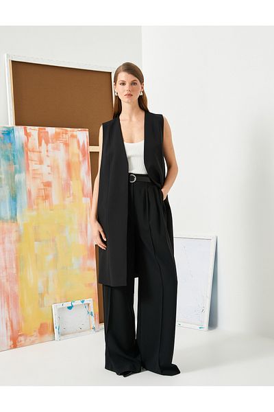Koton Classic Long Vest Sleeveless