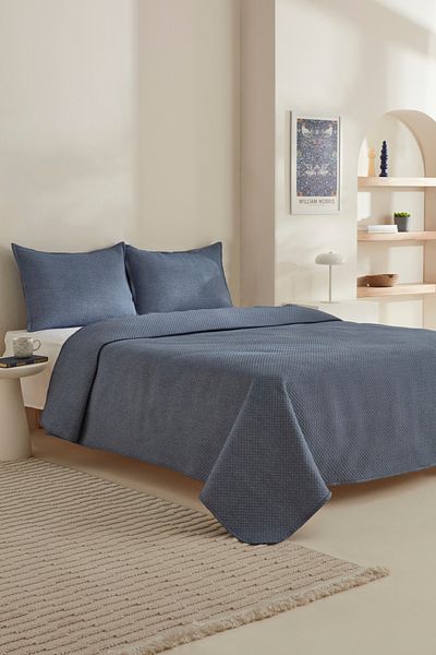Karaca Home Blue Gomez Double Bedspread Set