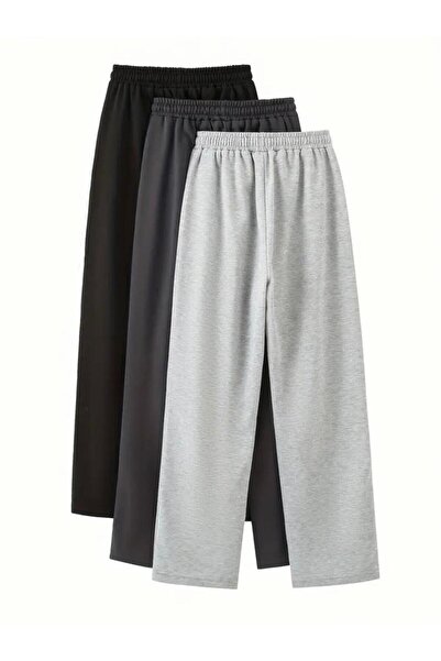 UYN SPORT Unisex 3-pack Φούτερ με ίσιο πόδι σε μαύρο-ανθρακί-γκρι χρώμα, μοντέλο άνετης εφαρμογής