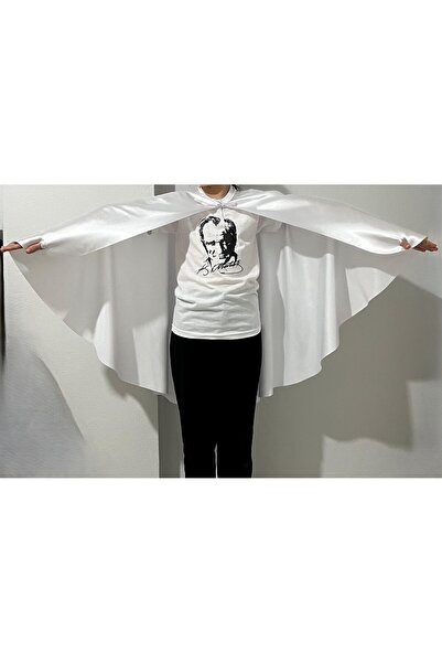 Asyabayrak Türk Bayraklı Pelerin Ve Atatürk T-shirt Seti 23 Nisan Gösteri Kos...