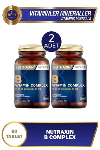 Nutraxin B Complex Vitamin 60 Capsules 2 Pieces