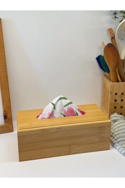 BUCOLIC Bamboo Napkin Box - Napkin Holder - Table Top Napkin Holder
