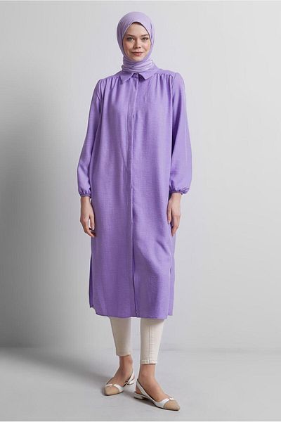 TRENDTESETTÜR Women's Purple (Lila) Long Tunic t 4716