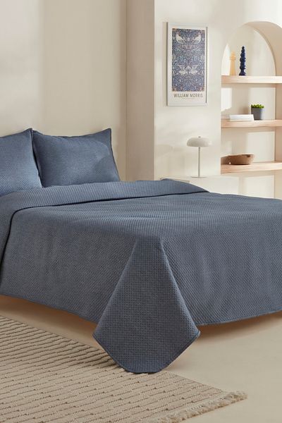Karaca Home Blue Gomez Double Bedspread Set