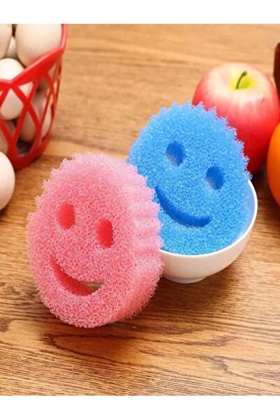 Özasya AVM 2'li Gülen Yüz Süngeri Için Emici Sünger Tutucu, Kaymaz Vantuz, Mu...