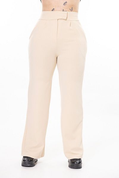 tarzımsüper Women's Large Size Lycra Velcro Closure Palazzo Trousers