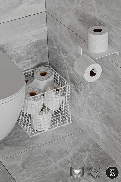 Zeva Tasarım Kozan White Minimalist Metal Wire Basket |   Decorative and Multipurpose Storage Solution