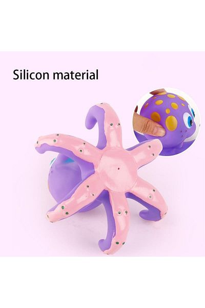 Yelajoy Interactive Bath Toys,A octopus and three throwable and stackable rings,For babies over 18 months