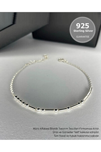MorsAlfabesi Mors Alfabesi Zincir Bileklik - 925 Ayar Gümüş