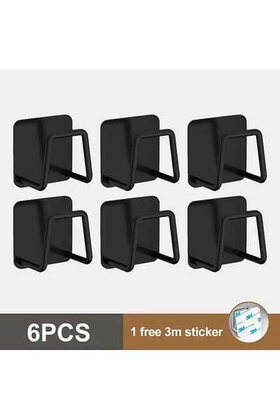 Choice Black-6PCS Kitchen Sponges Holder Stainless Steel Sink Sponges Drain Drying Rack Self Adhesive Stora