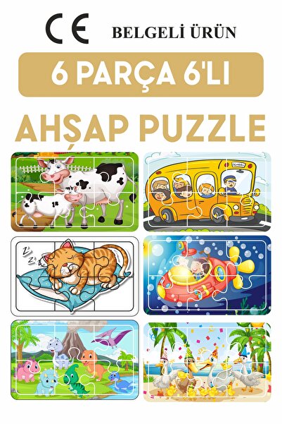 LİPYOS Baby Puzzle 6 Parça 6 Adet Puzzle Seti-2