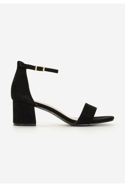 B T Shoes Sandale cu toc mic negre Nomeria