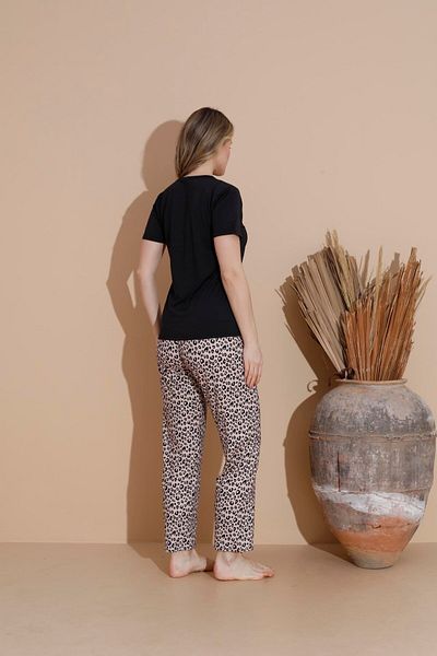 Pemilo Women's 20253 Short Sleeve Pajama Set - Black