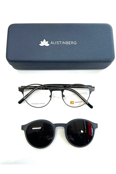 austinberg Austinberg 1156 C2 Polarized Clip-On Unisex Sunglasses