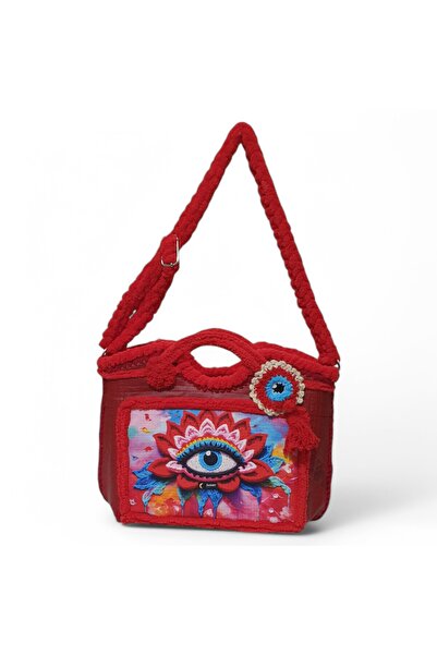 zelart Crochet Knitted Detailed Leather Shoulder Bag, Handmade Special Design...