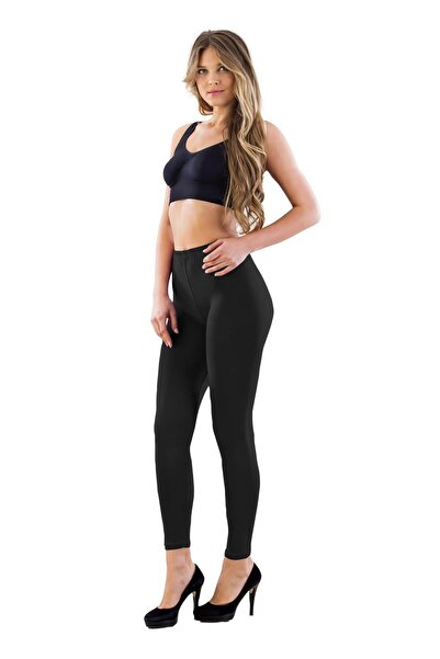 Emay Black Mi 7700 Lycra Long Oversized Leggings