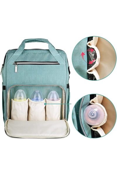 fulina Diaper Backpack Bag,Lightweight Waterproof,Durable Baby Diaper Bag for Baby Care,Gray