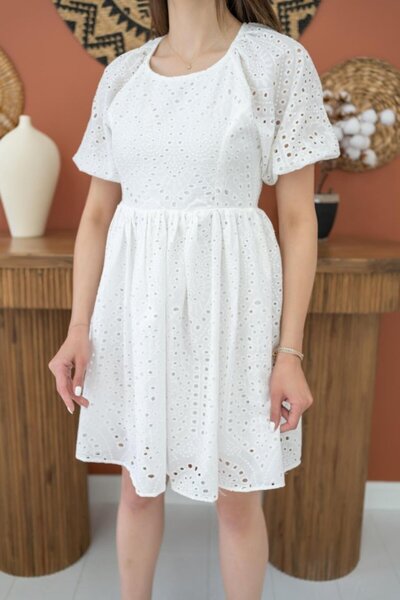 TUA MODA Tua Moda White Scallop Dress