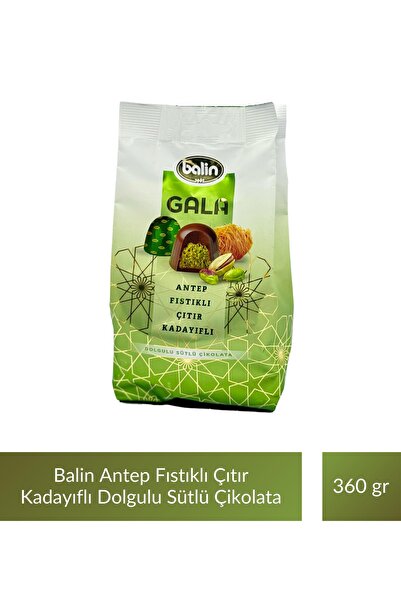 Kahve Dünyası Balin Antep Fıstıklı Çıtır Kadayıflı Dolgulu Sütlü Çikolata 360 gr