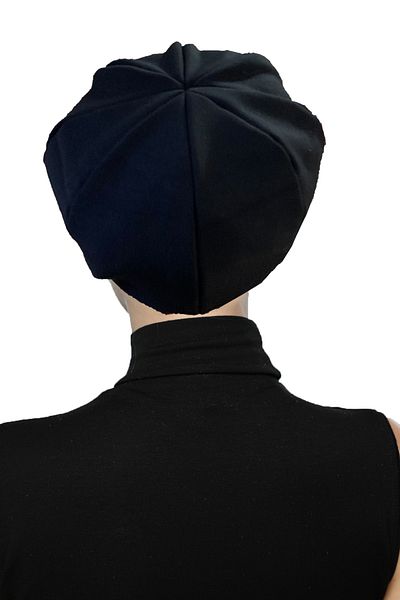 fidan bone Soft-London Lined Viscose Black Hat