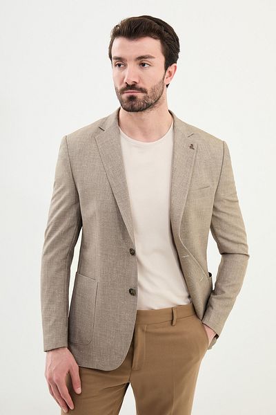 Mcr Straight Slim Fit Pocket Pocket Men's Jacket Brown - 41420.25Y