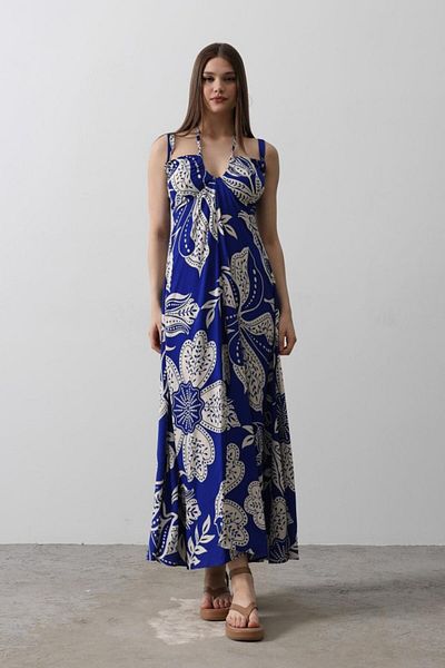 MRA Fashion    Strap Viscosse Dress - Saks