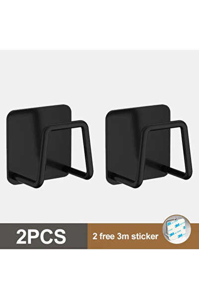 Choice حامل إسفنجات المطبخ من الفولاذ المقاوم للصدأ باللون الأسود مكون من قطع...