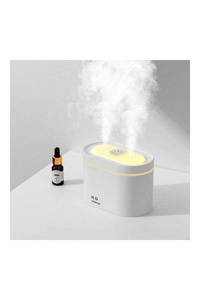 COOYA Smart Diffuser, Heating Double Spray Air Humidifier, USB Rechargeable, for Room Home Office(White)