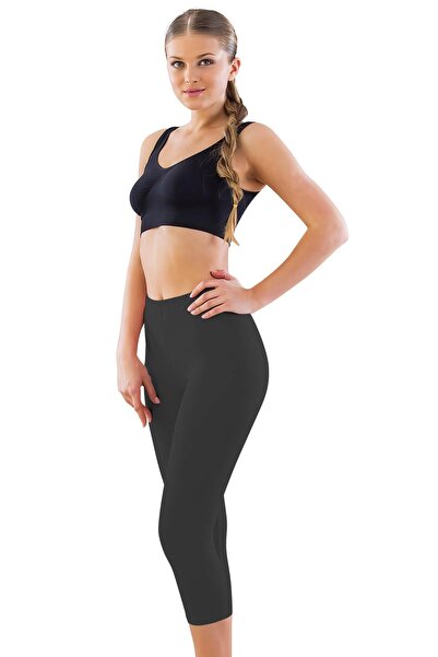 Emay Black Mi 7600 Lycra Capri Leggings