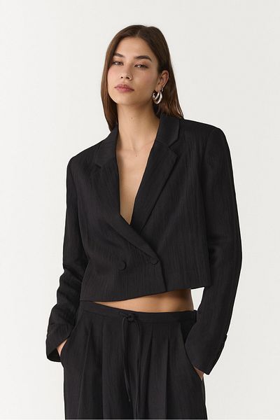 Stradivarius Cropped blazer with back ties