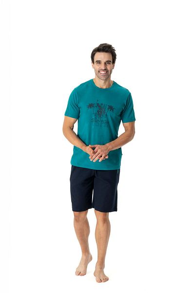 U.S. Polo Assn. Σετ πυτζάμες US Polo Assn18775, στρογγυλή λαιμόκοψη, κοντό μανίκι σορτς-πράσινο