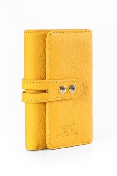 SEPTWOLVES Hakiki Deri Gold Detaylı Kadın Kartlık Ve Cüzdan