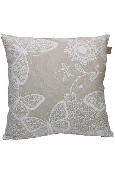 Believe TAPETĂ ȚESUTĂ JACQUARD BUTTERFLY DECORATIVĂ CU ASPECT DE DENTELĂ BEJ ...