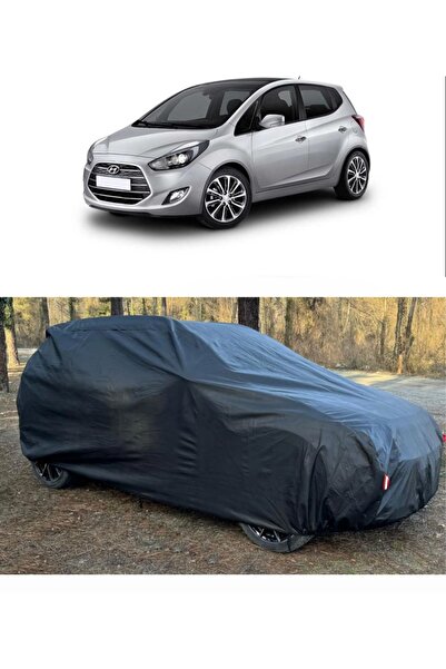 CoverPlus Hyundai ix20 متوافق مع سيارة القماش المشمع السميك للسيارات - أسود