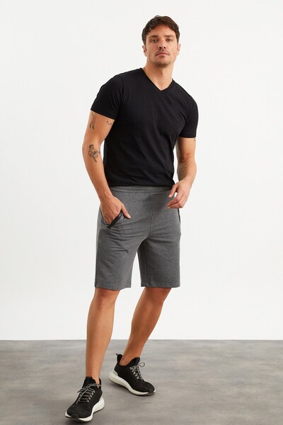 MYSPORT 201759 Cep Nakış Detaylı Ant.melanj Erkek Şort