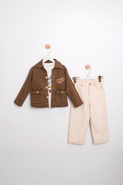 Magu Boys' Jacket, T-Shirt and Pants Set – 3-Piece Set, Casual and Stylish
