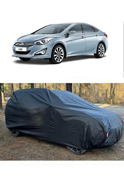 CoverPlus Hyundai i40 متوافق مع سيارة القماش المشمع السميك للسيارات - أسود