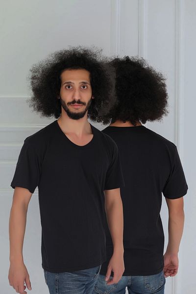 CENNETOĞLU Men's Crew Neck Combed Cotton Undershirt T-Shirt