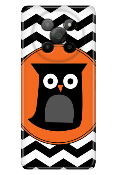 General Mobile Phoneix 5G Silikon Kılıf Silikon Kapak Zigzag Baykuş