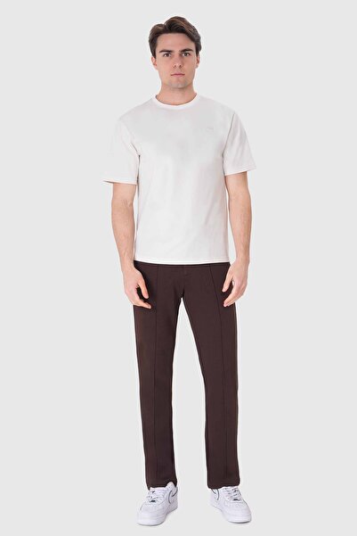 UNIQVIBE Organic Cotton Men's Brown Sweatpants