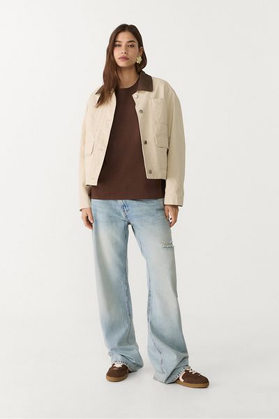 Stradivarius Basic heavy weight boxy fit T-shirt